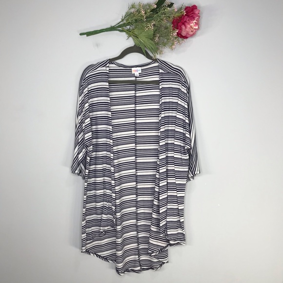 LuLaRoe Sweaters - LuLaRoe | Striped Short Sleeve Duster Cardigan